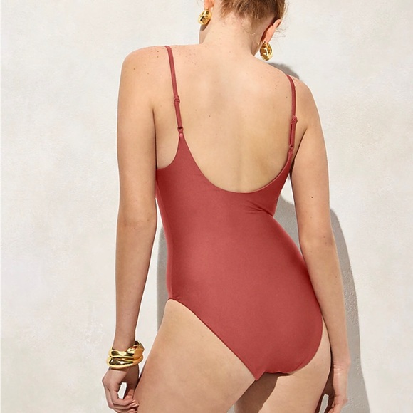 J. Crew Lana one-piece Classic Sculpt in Carolina Clay size 14 - Picture 3 of 7